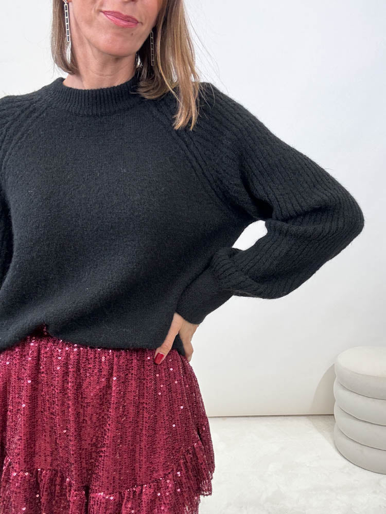 "Remo" weicher Pullover - schwarz
