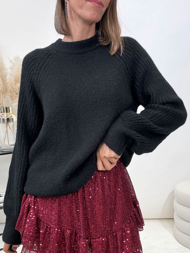 "Remo" weicher Pullover - schwarz