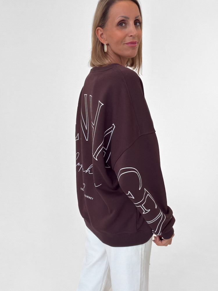 "Copenhagen" schönes Sweatshirt aus Baumwolle - braun