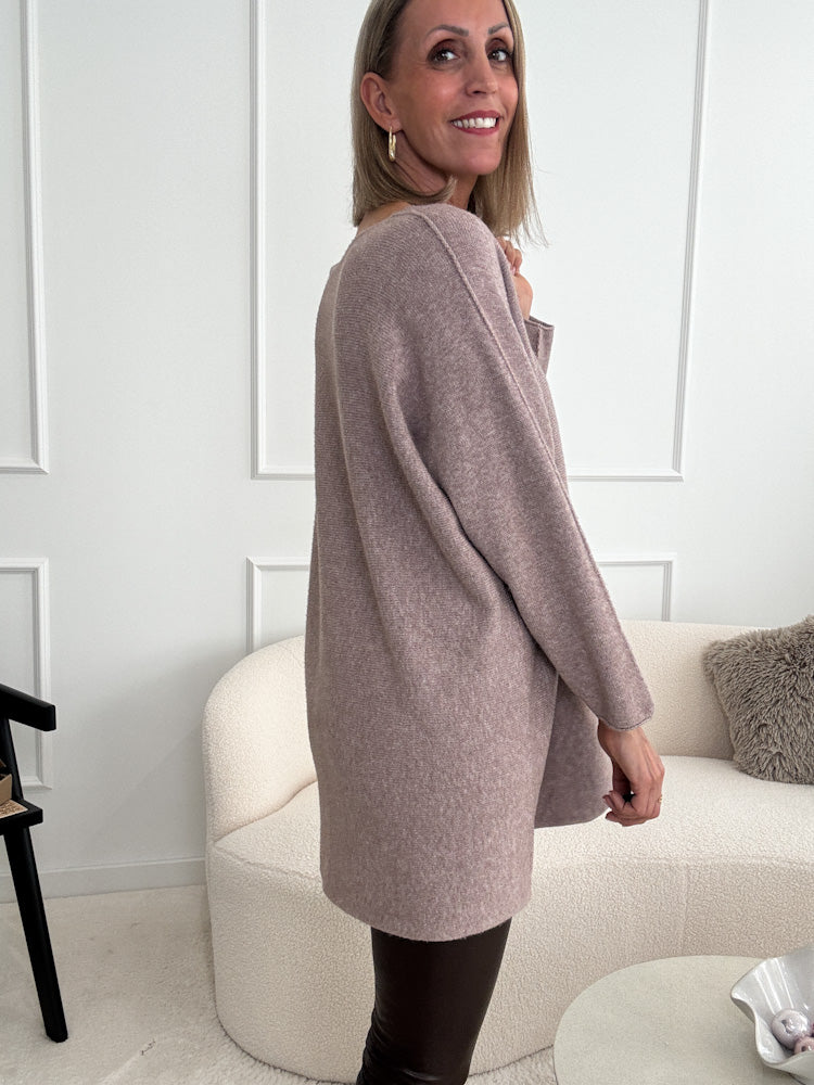 „Vicenza Long" weicher Pullover mit Viscose - cappuccino