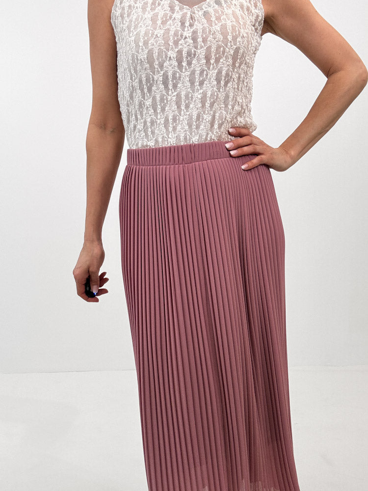 "Skirt" stylischer Plissee Rock - beere