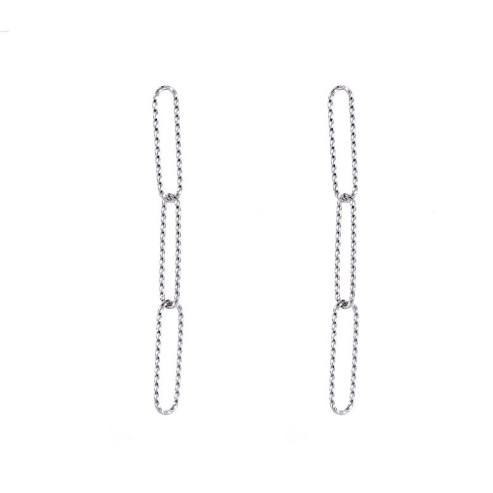 "Quiana Chains" stylische Ohrringe - silber