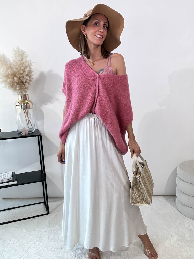 "Silky Bell Maxi" Rock aus Viskose - beige