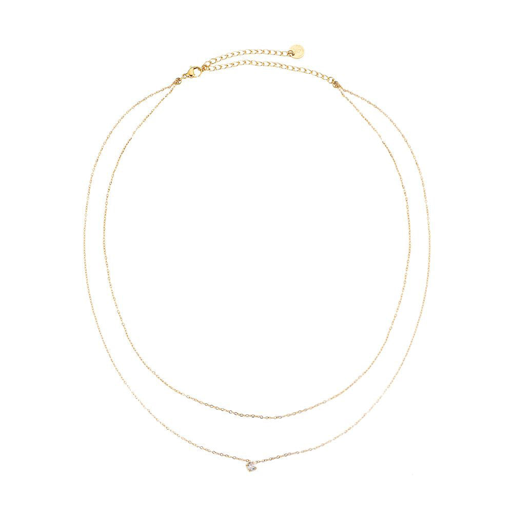 "Aegle 2 Layer" wunderschöne Kette - gold