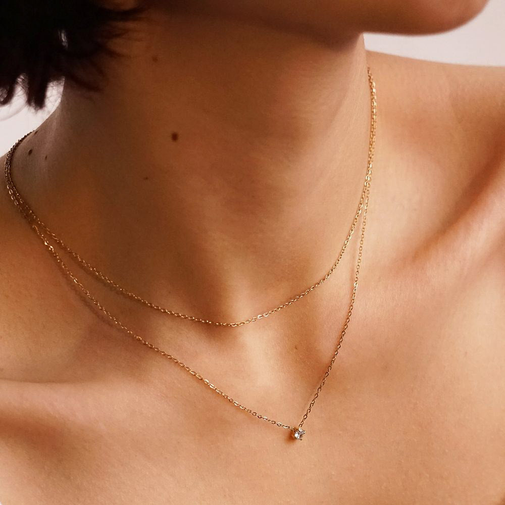 "Aegle 2 Layer" wunderschöne Kette - gold