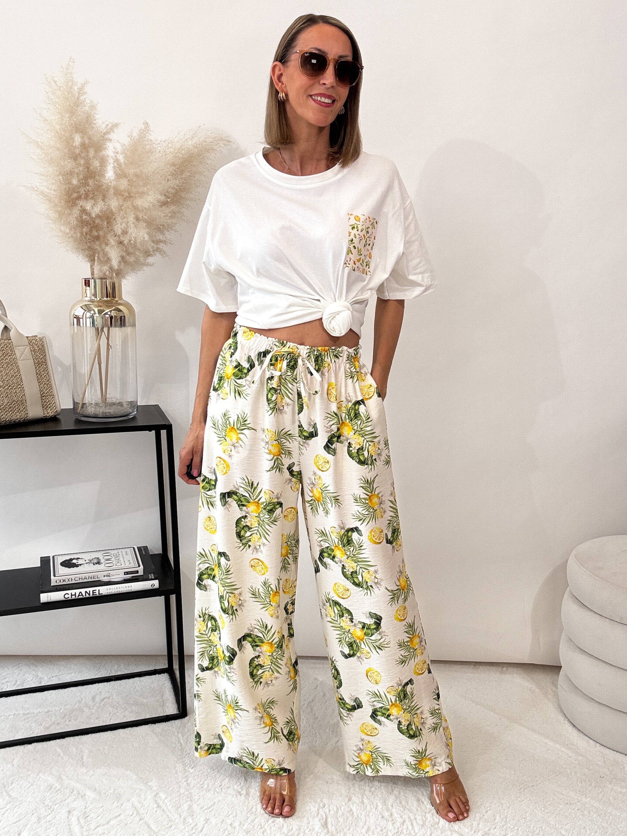 "Limon" Hose aus Viskose - creme
