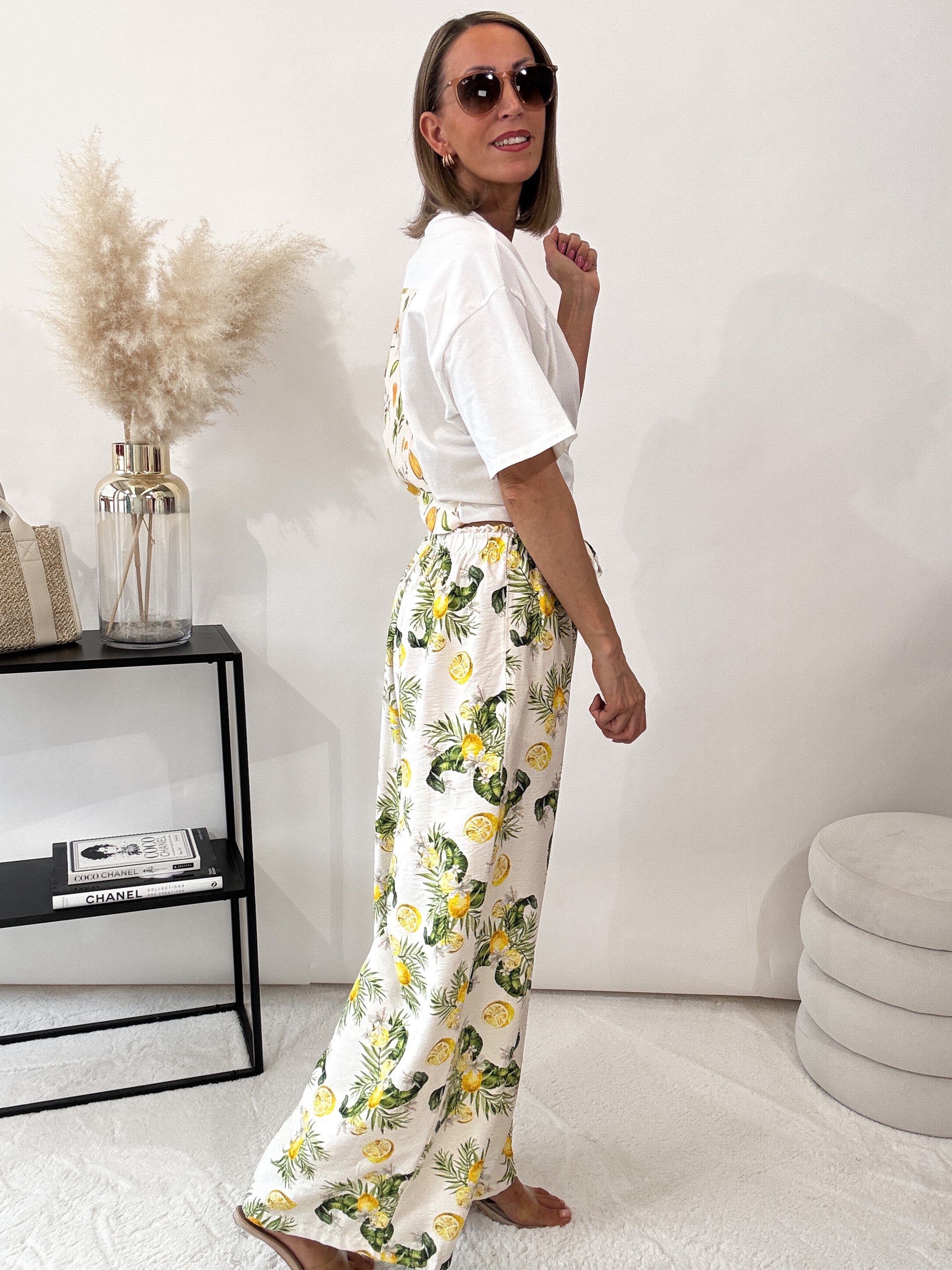 "Limon" Hose aus Viskose - creme