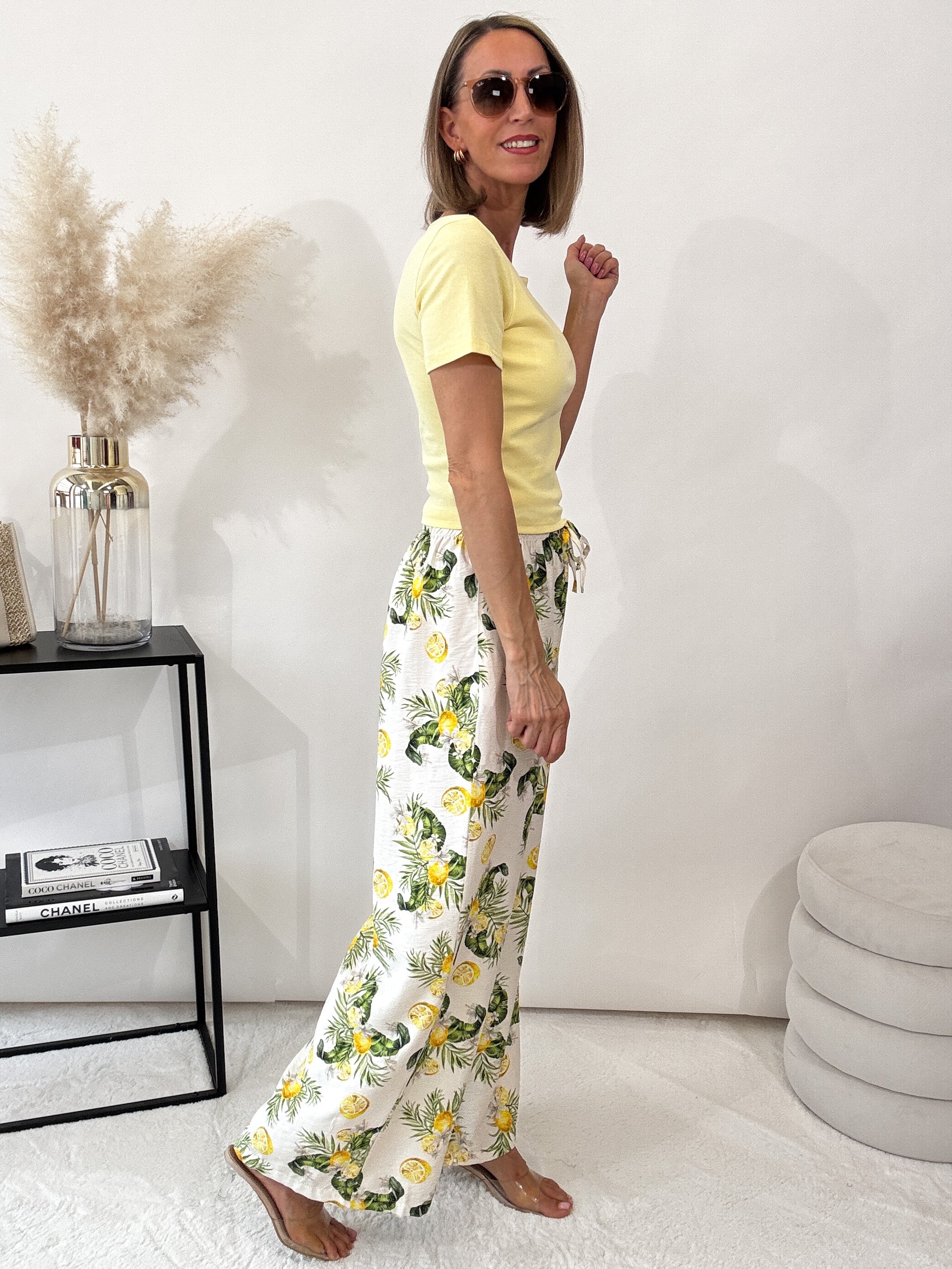 "Limon" Hose aus Viskose - creme