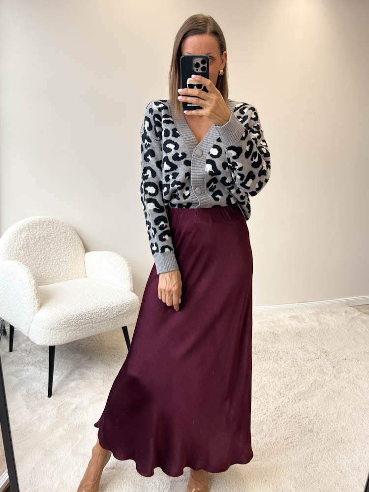 "Silky Maxi" viscose Rock - bordeaux