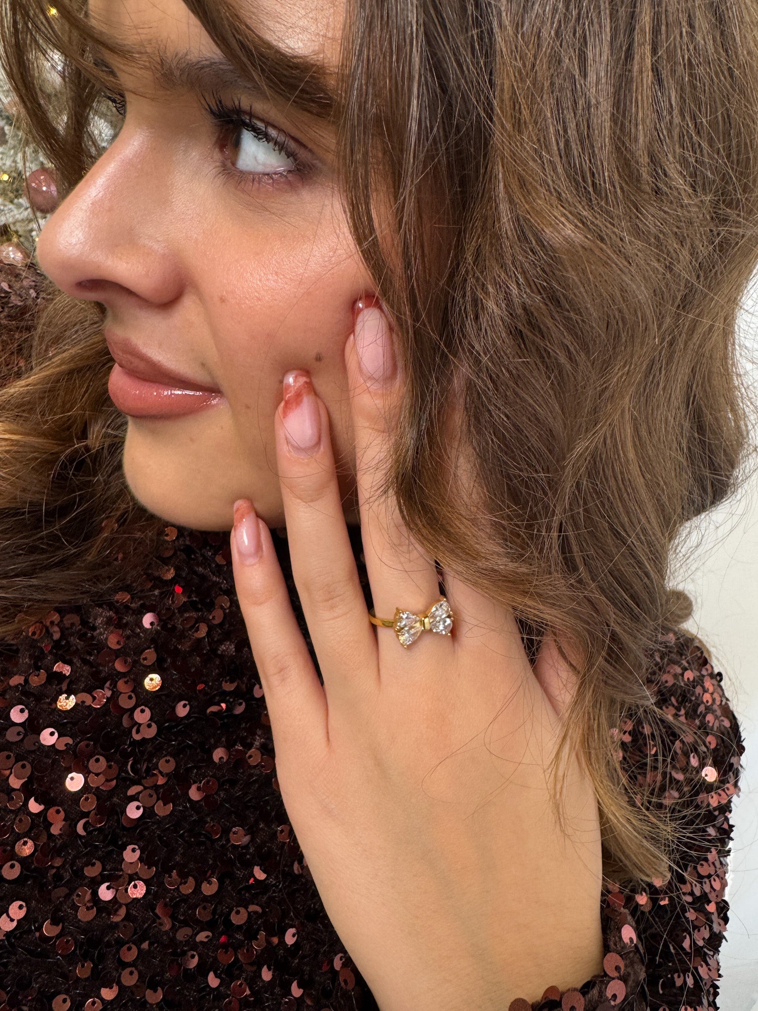 "X-MAS Bow" wunderschöner Ring - gold