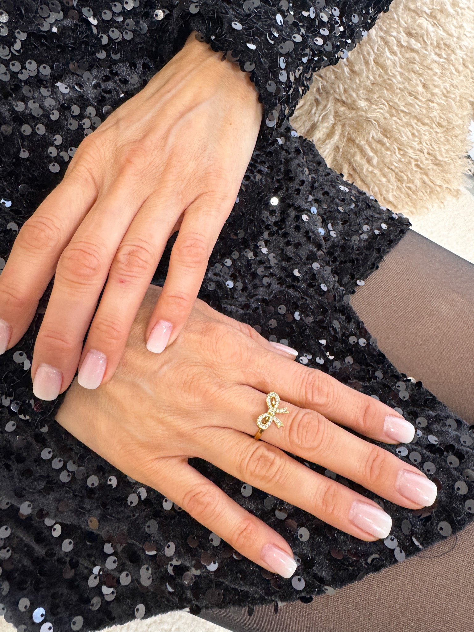 "X-MAS Bowy" süßer Ring - gold