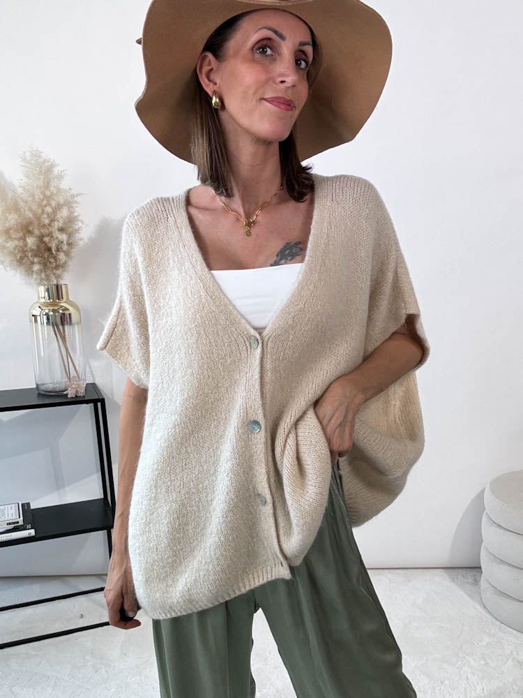 "Florida Vest" kuscheliger Cardigan - beige