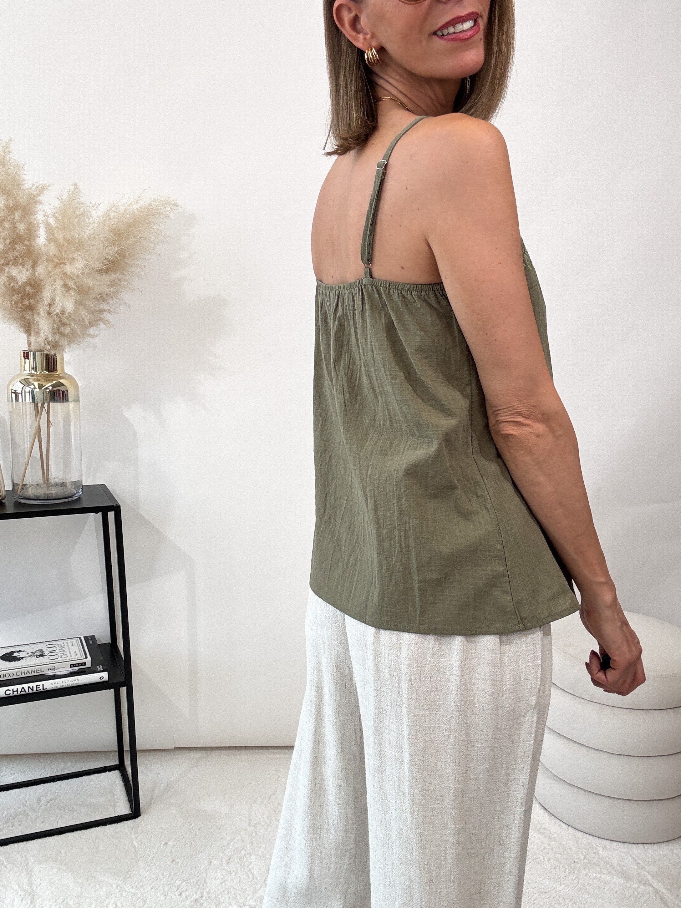 "Wildflower" süßes Top - khaki