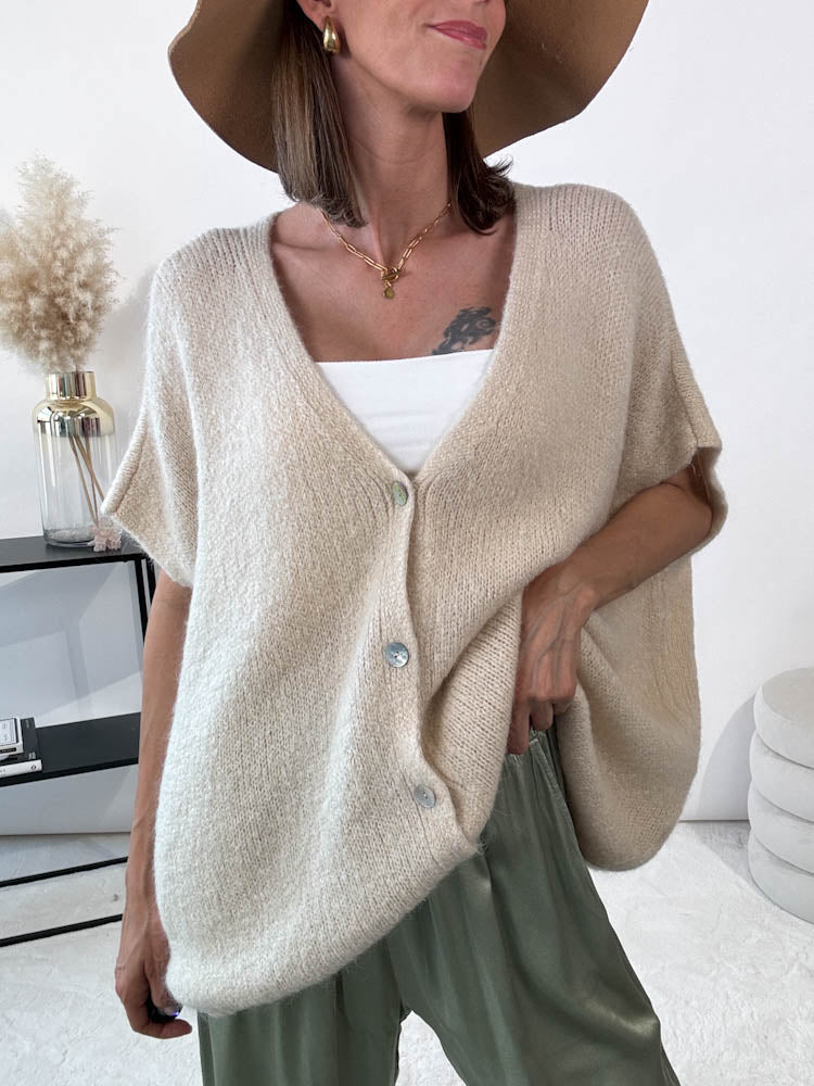 "Florida Vest" kuscheliger Cardigan - beige