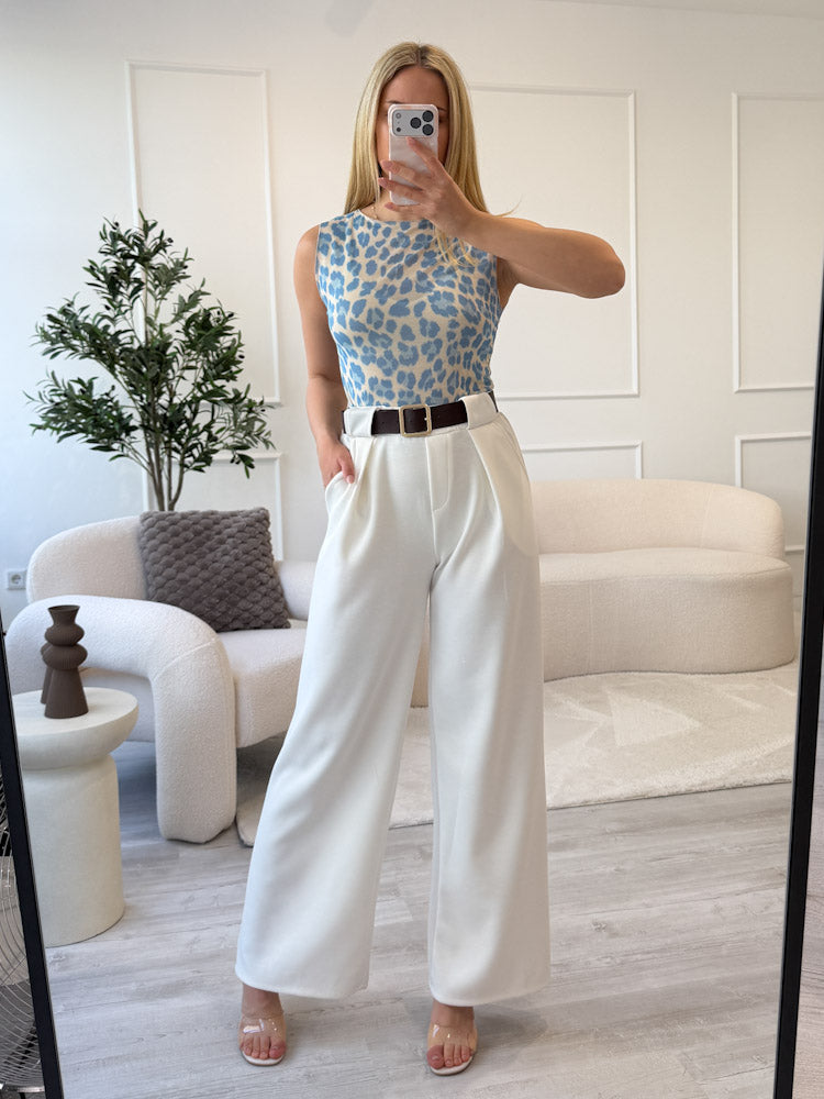 "Como Leo Top" wunderschönes Cashmere Tanktop - hellblau