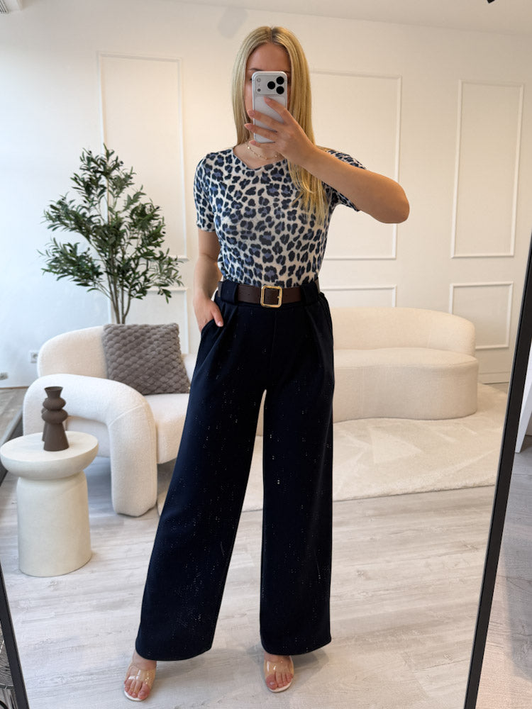 "Como Leo T-Shirt" weiches Cashmere Shirt - dunkelblau