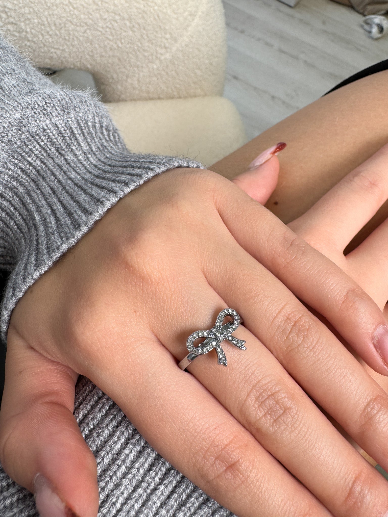 "X-MAS Bowy" süßer Ring - silber