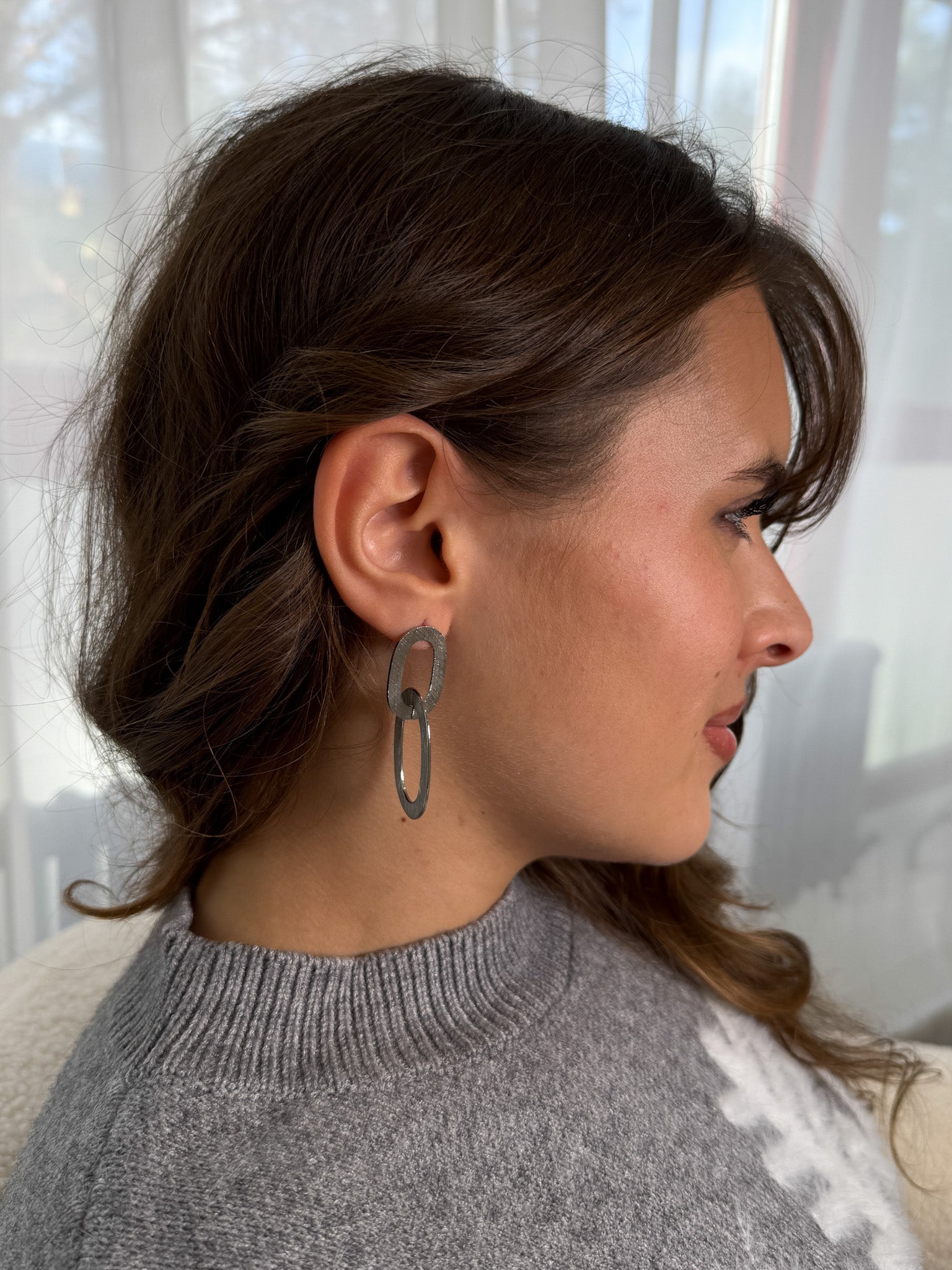 "Timeless Shine" wunderschöne Ohrringe - silber