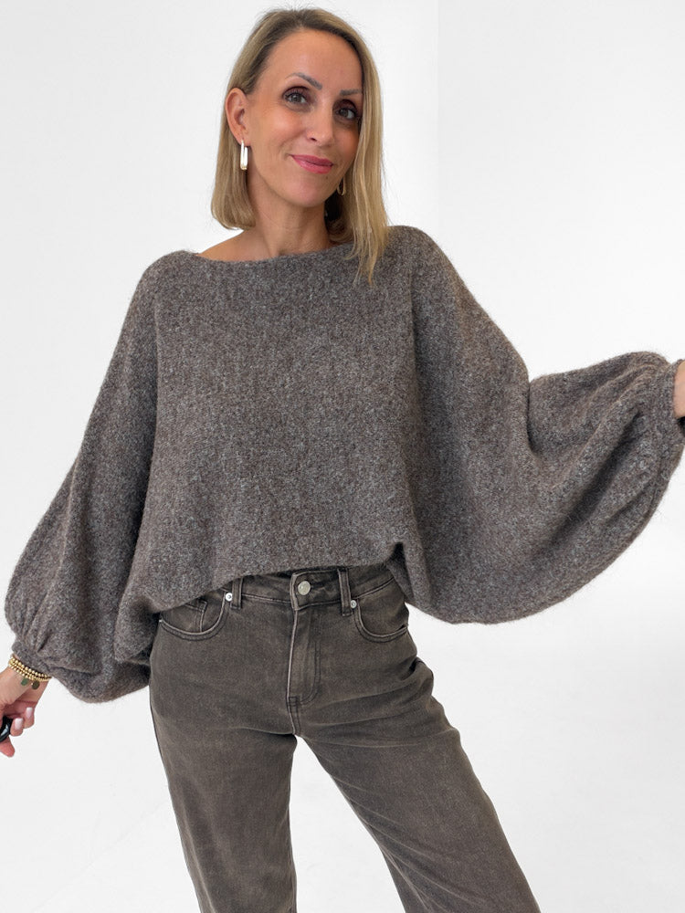 "Felicia" stylischer Pullover - braun