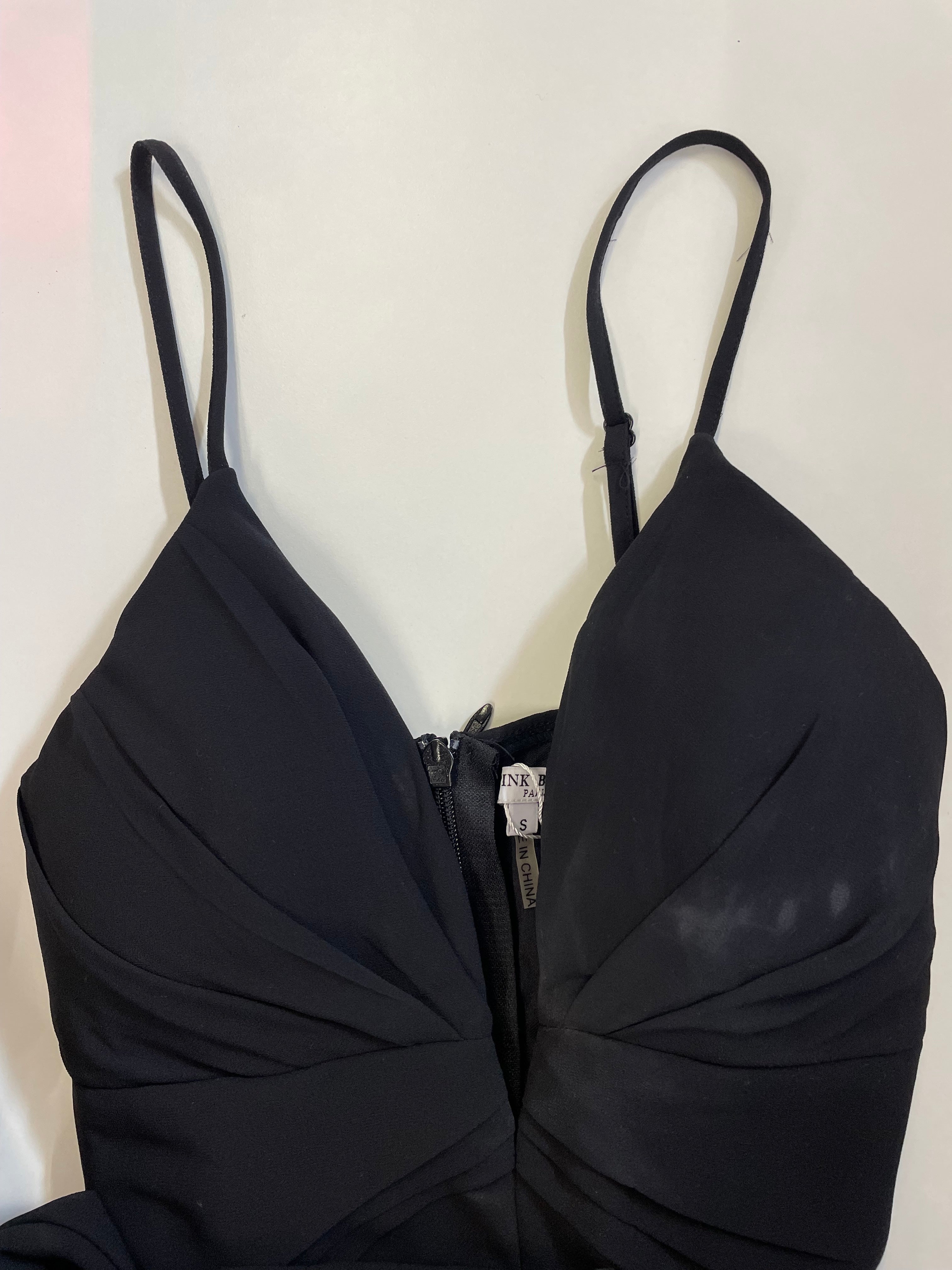 B-WARE: Langes elegantes Hosenkleid - schwarz (Größe S)