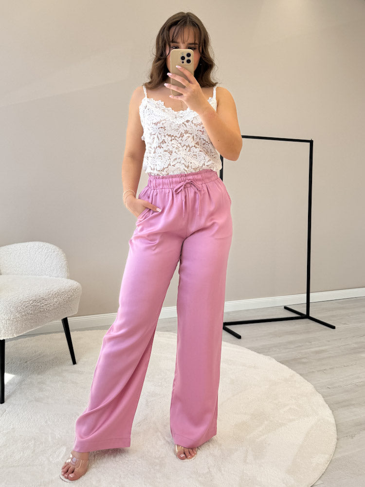 "New Silky" tolle Hose aus Lyocell - altrosa