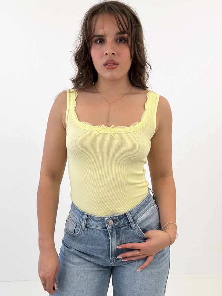 "Little Bow" süßes Top - sonnengelb