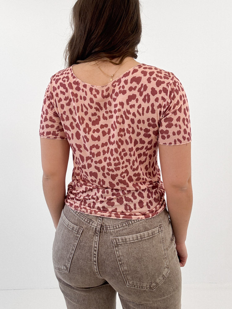 "Como Leo T-Shirt" weiches Cashmere Shirt - rose