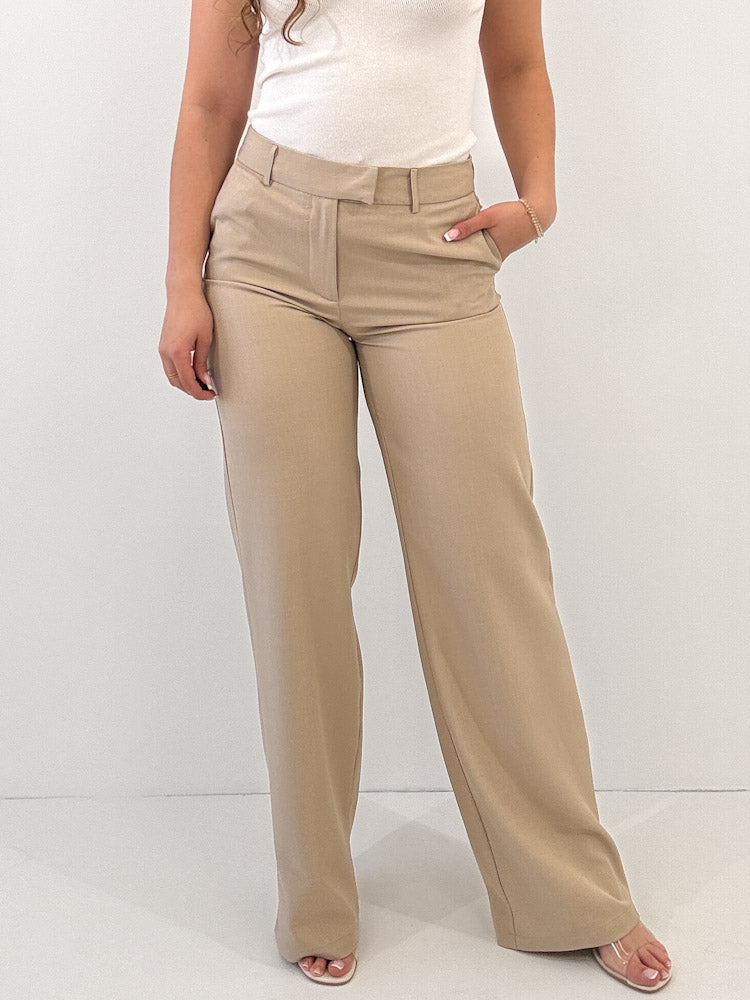 "Solea Pants" elegante bequeme Hose - beige