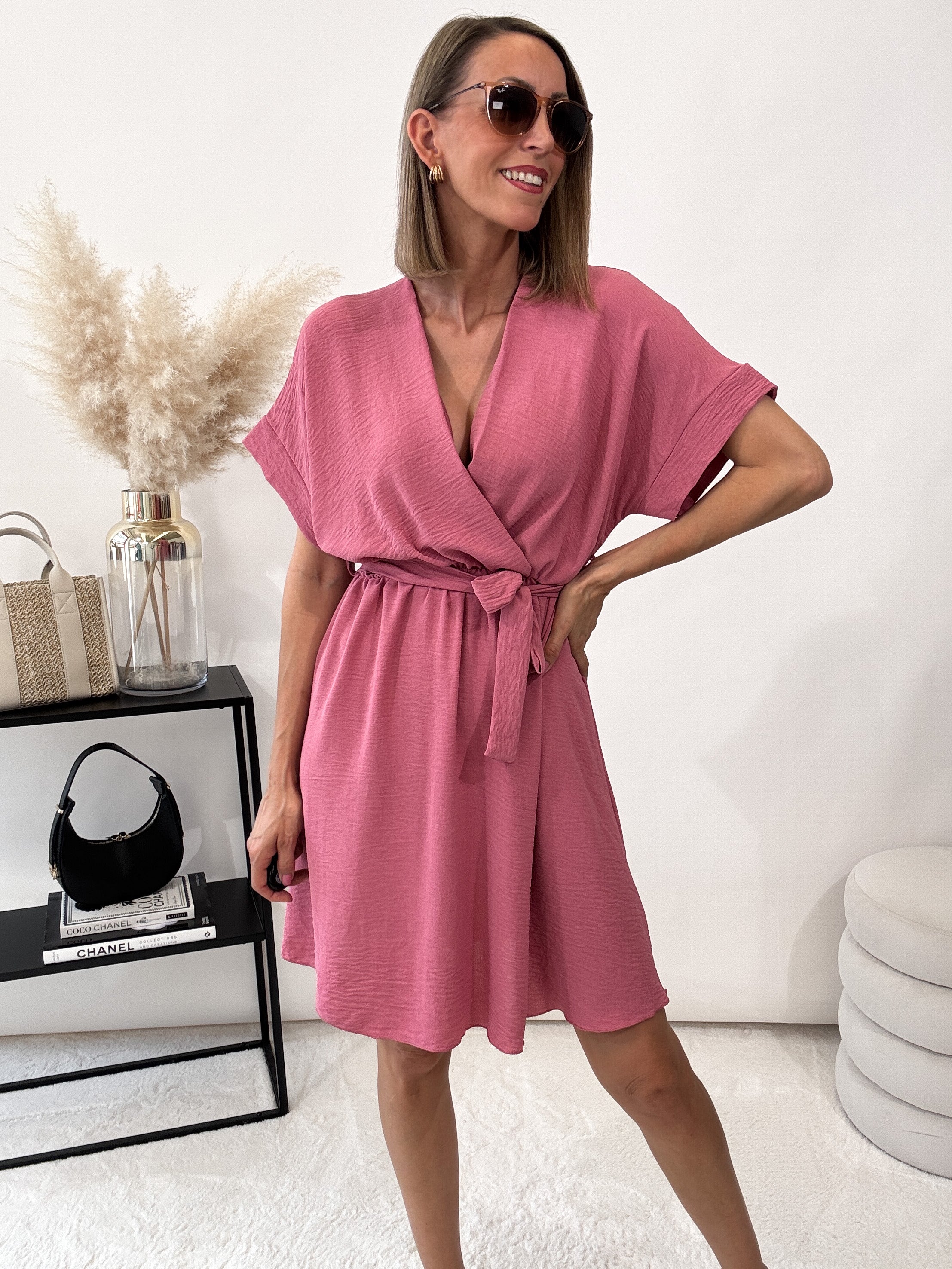 "Sunshine Midi" süßes Sommerkleid - beere