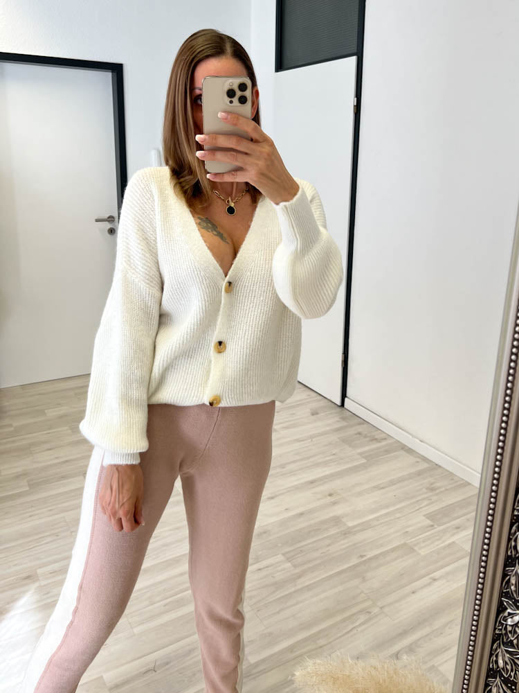 ,,New York'' Cardigan- creme
