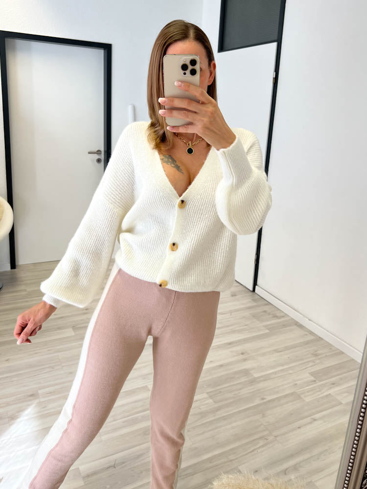 ,,New York'' Cardigan- creme