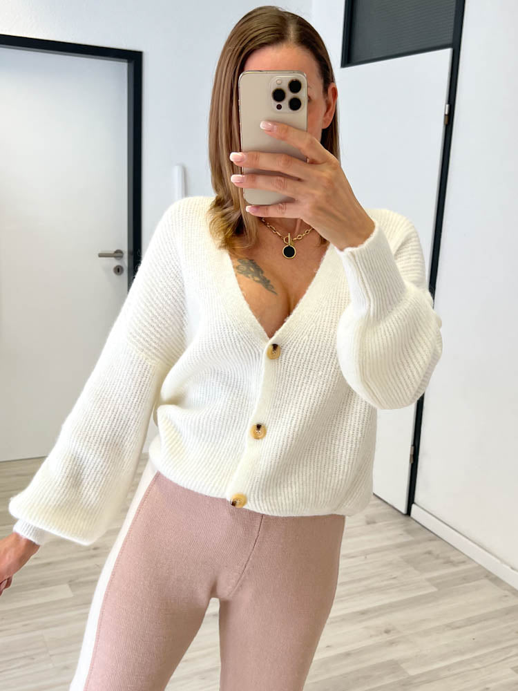 ,,New York'' Cardigan- creme