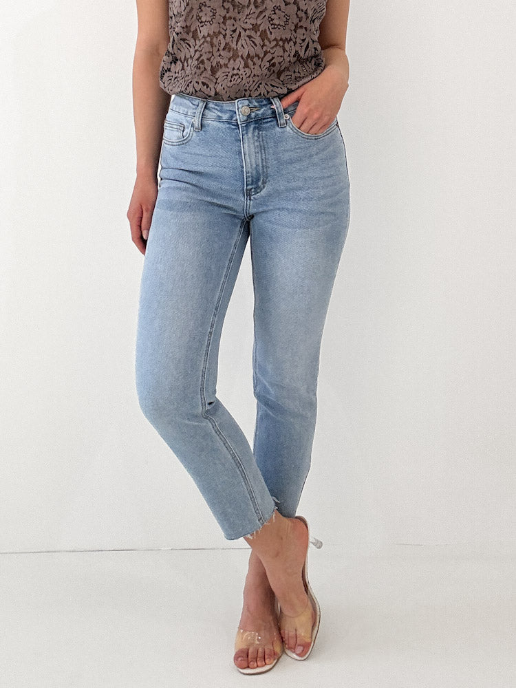 "Santorini" Mom Fit Jeans - blau