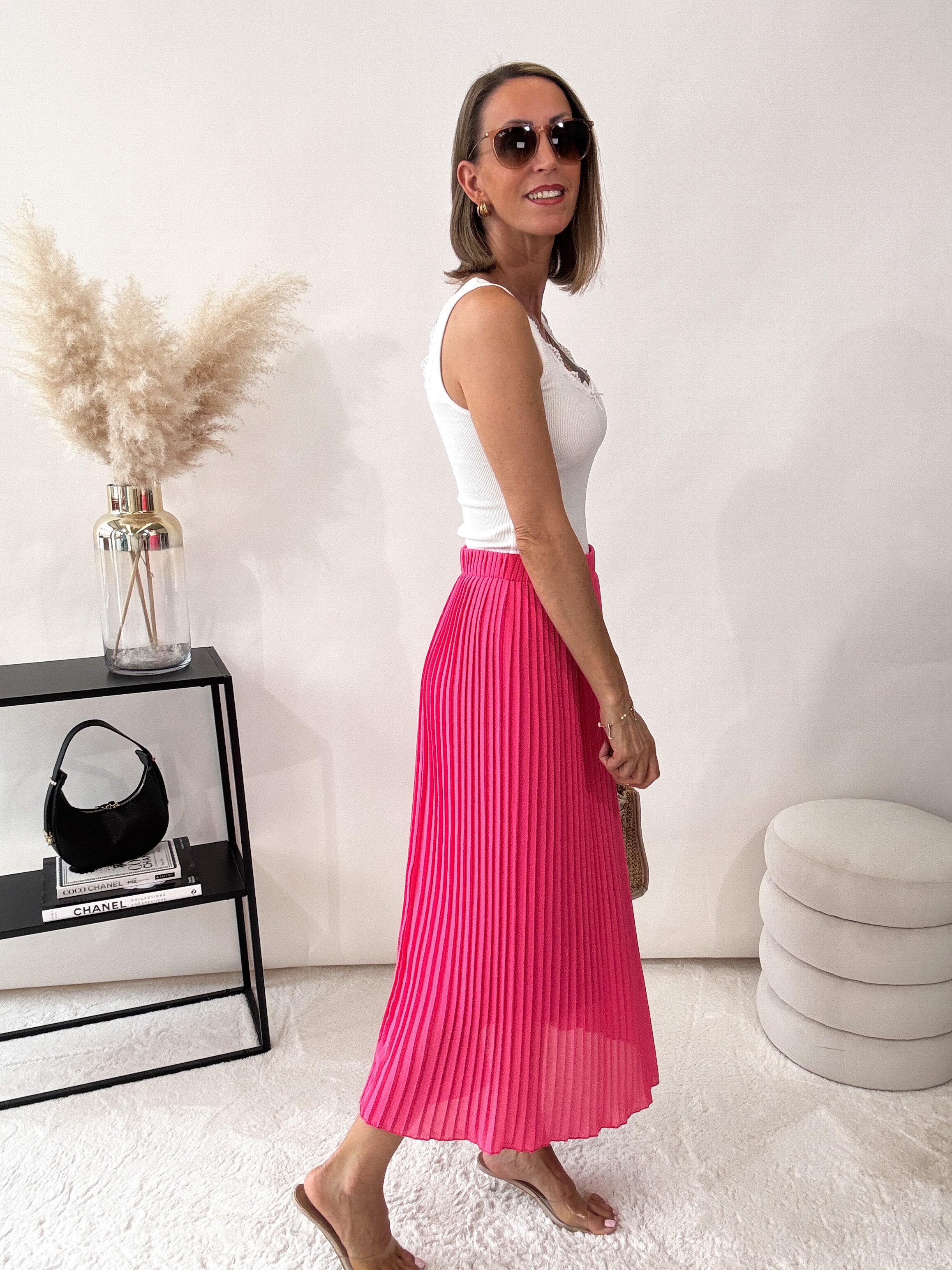 "Skirt" Plissee Rock - pink