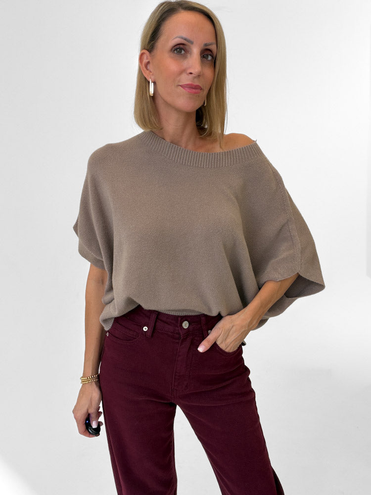 "Vicenza Vest" weicher Pullunder mit Viscose - mocca
