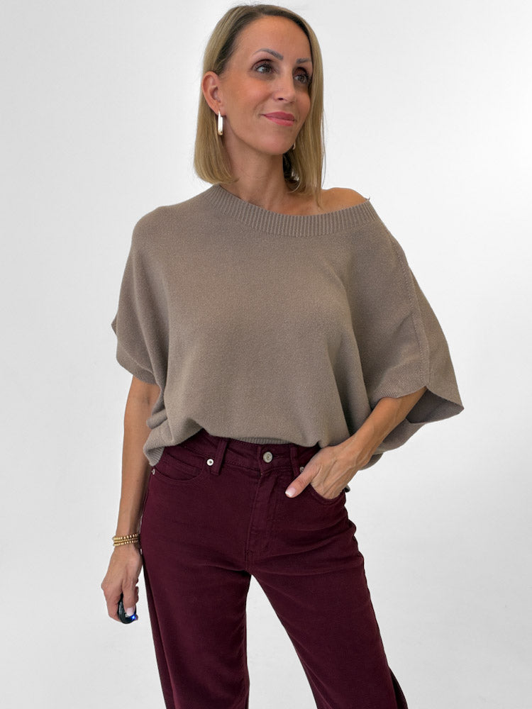 "Vicenza Vest" weicher Pullunder mit Viscose - mocca