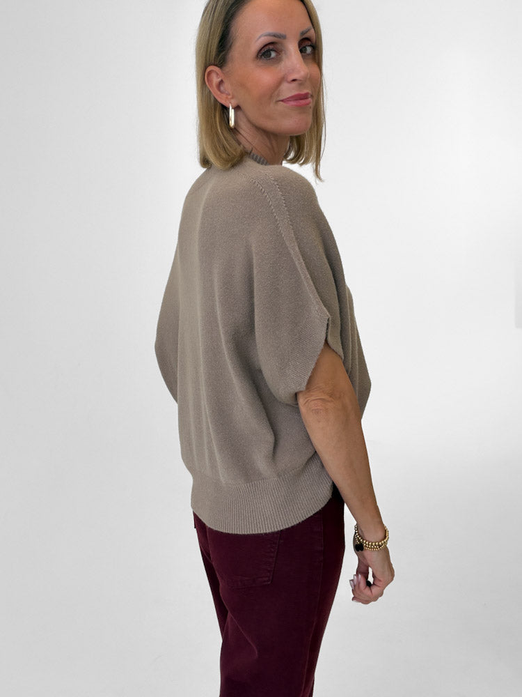 "Vicenza Vest" weicher Pullunder mit Viscose - mocca
