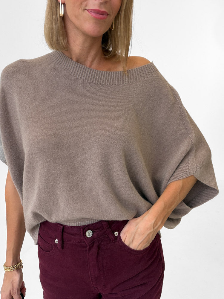 "Vicenza Vest" weicher Pullunder mit Viscose - mocca