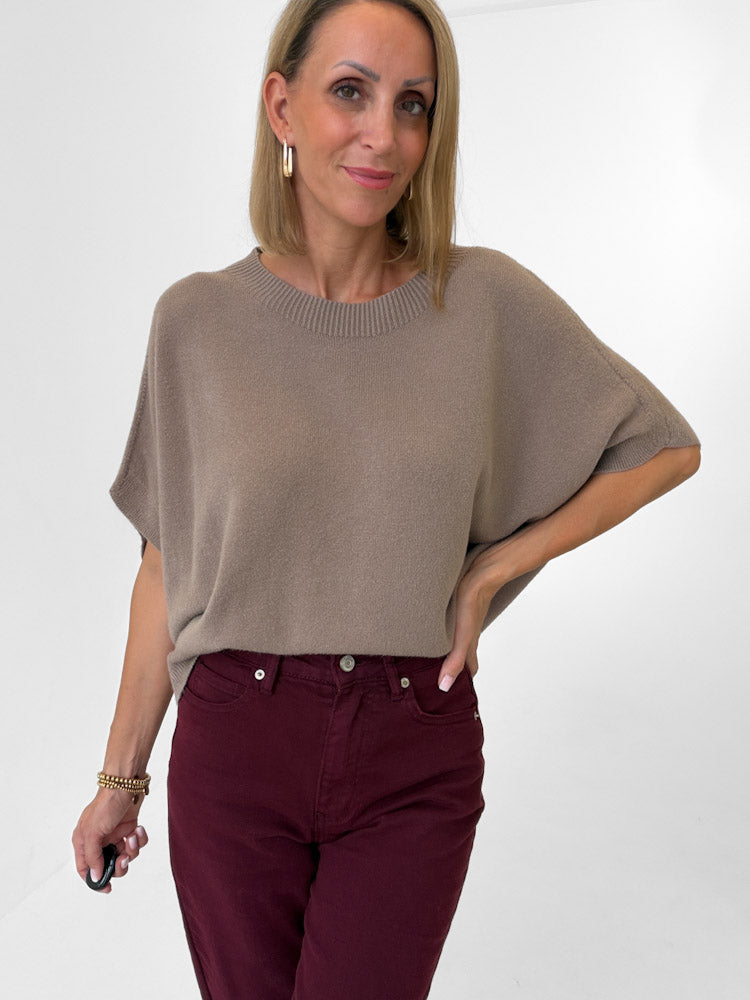"Vicenza Vest" weicher Pullunder mit Viscose - mocca