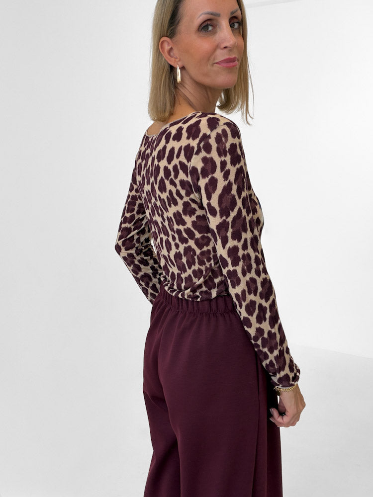 "Como Leo" kuscheliges Cashmere Longshirt - plum