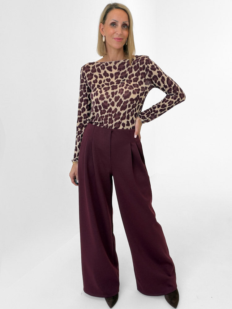 "Como Leo" kuscheliges Cashmere Longshirt - plum