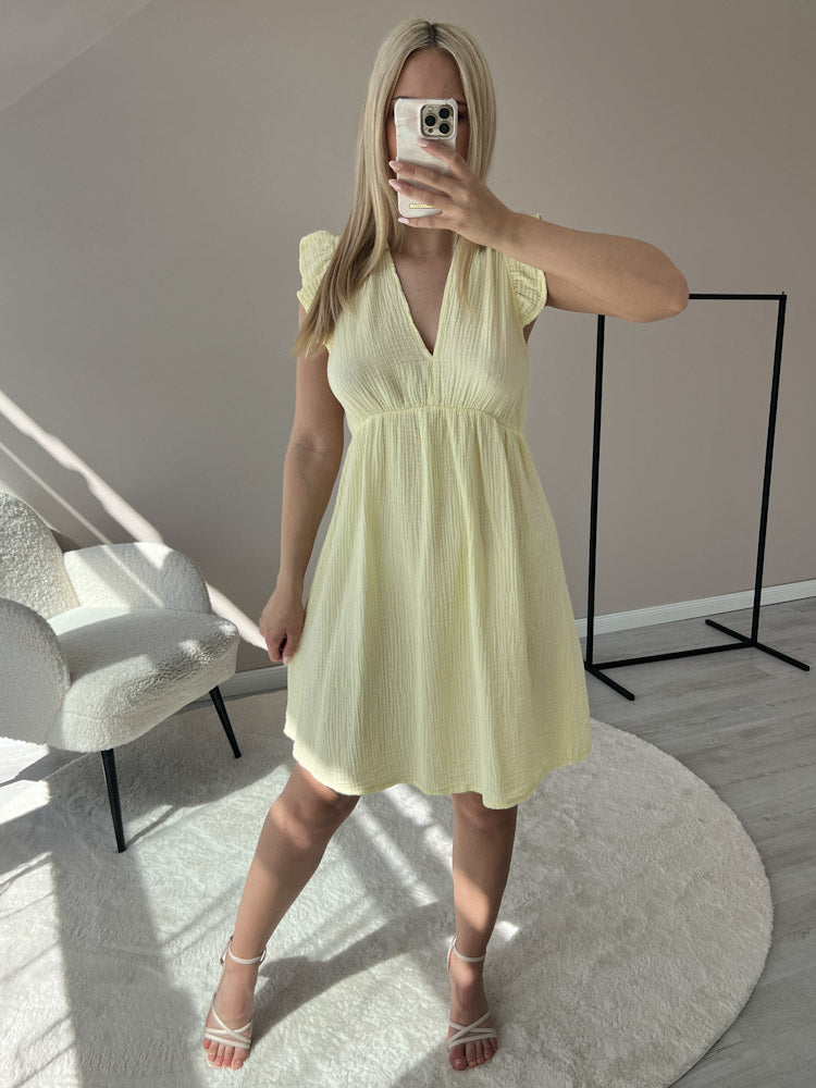 "Pianosa Midi"- tolles Midikleid aus Musselin - lemon ice