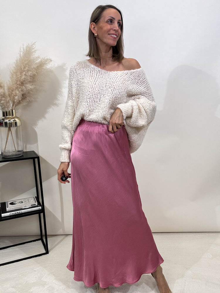 "Silky Maxi" Viscose Rock - berry