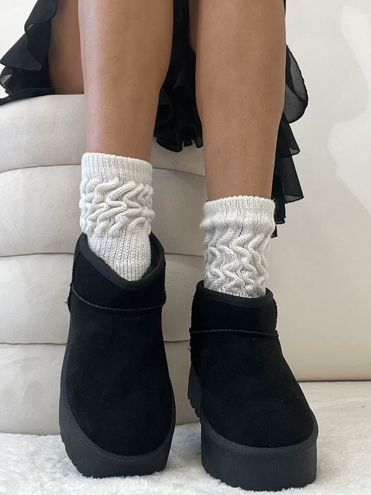 "Quebec" Plateau Boots - schwarz