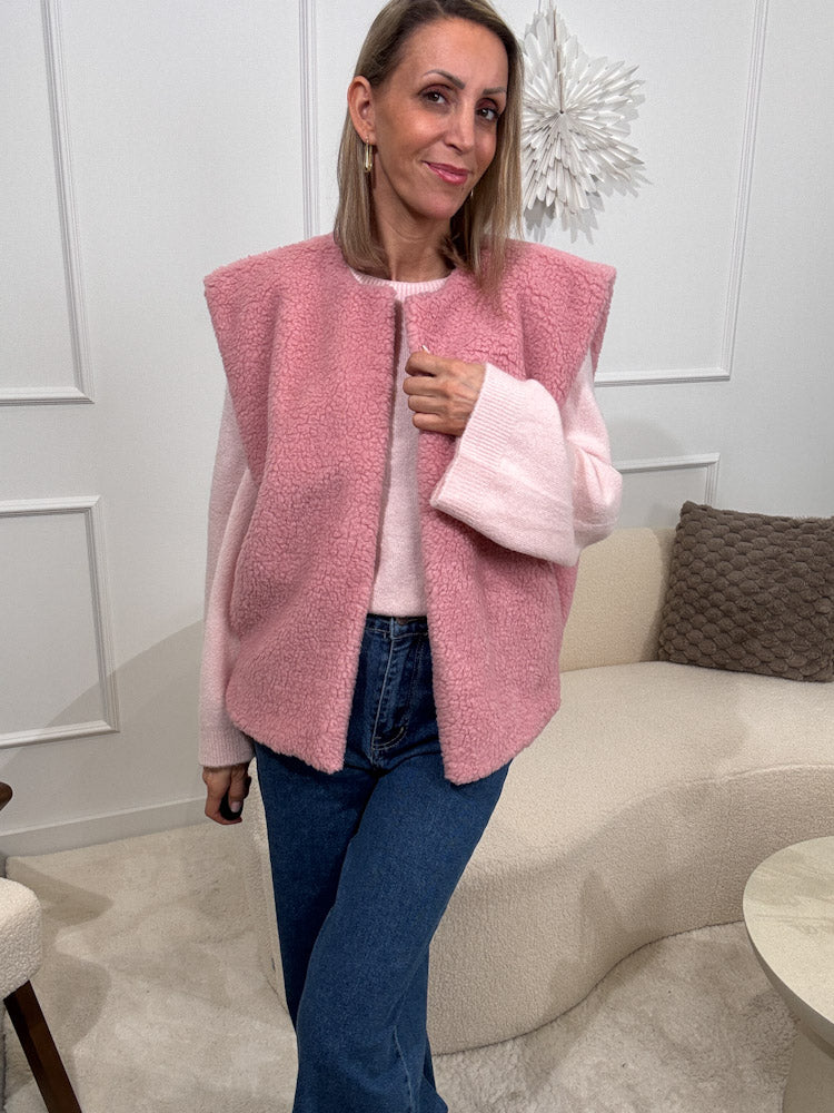 "Teddy Vest" süße Teddy Weste - rosa
