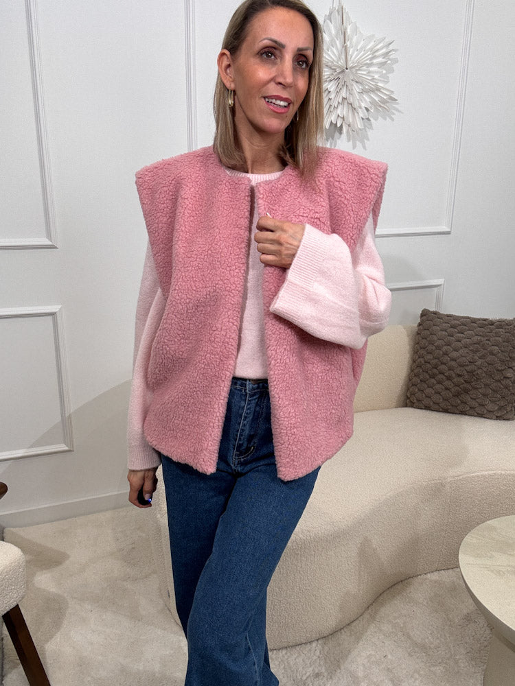 "Teddy Vest" süße Teddy Weste - rosa