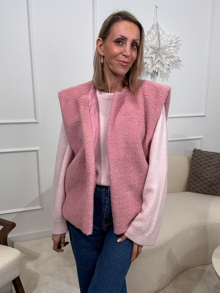 "Teddy Vest" süße Teddy Weste - rosa