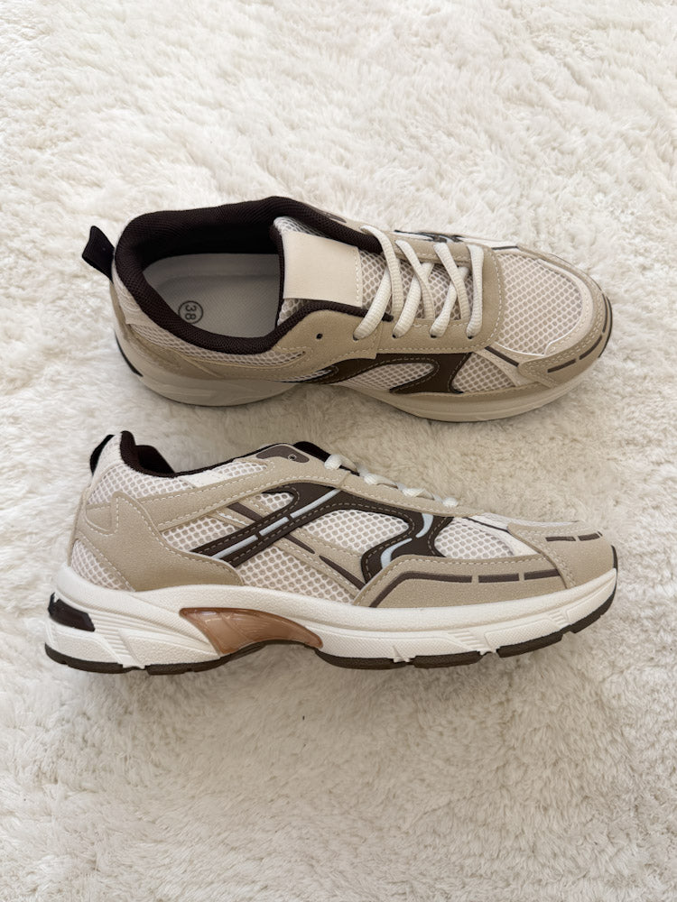 "Nova 2.0" cooler Sneaker - beige/ choco braun