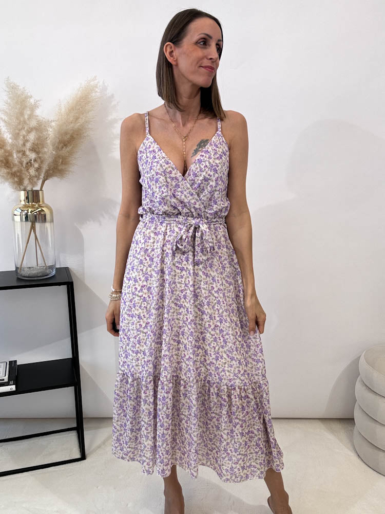 ,,Nizza" Midi Kleid - flieder