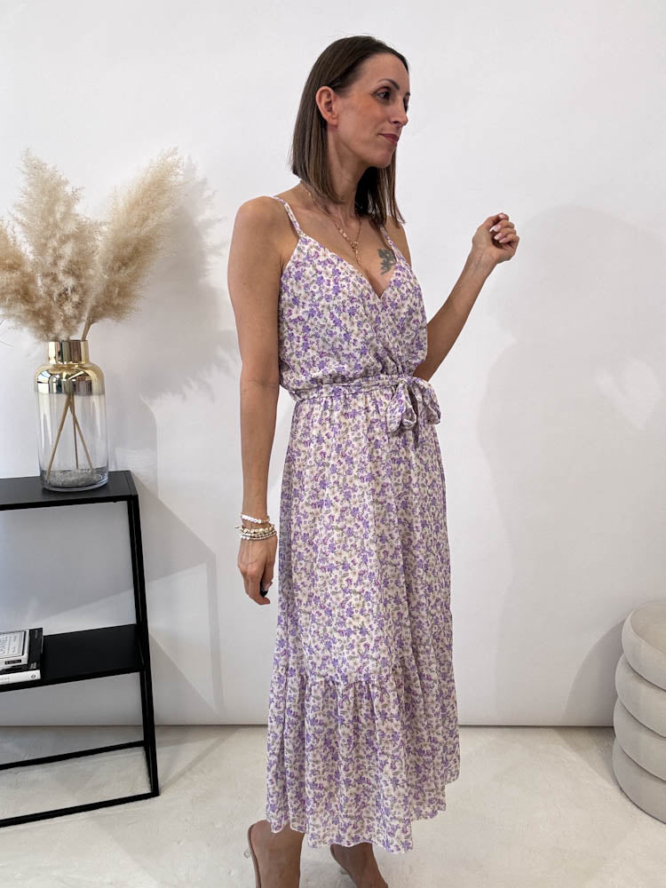 ,,Nizza" Midi Kleid - flieder